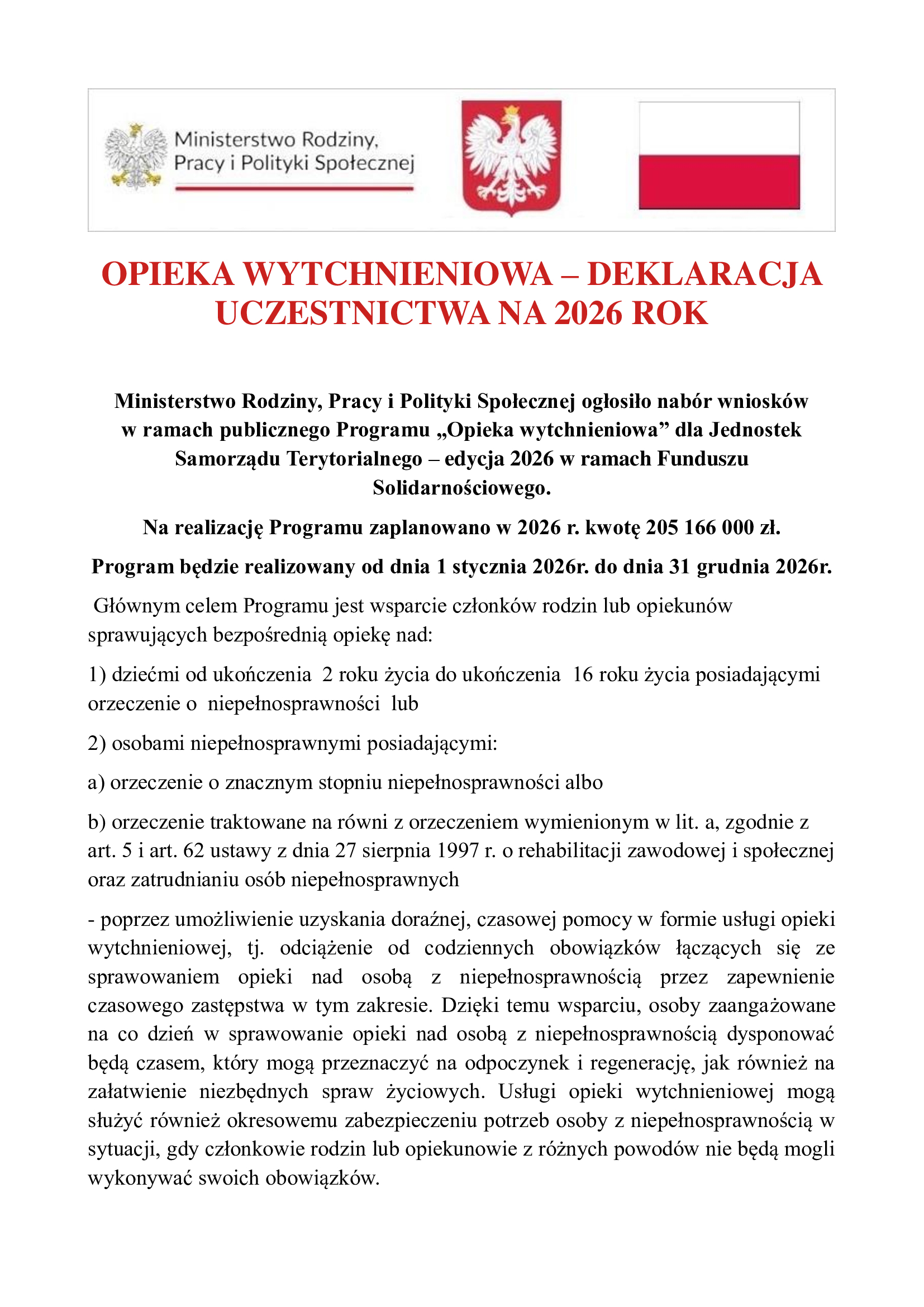 Opieka wytchnieniowa 1